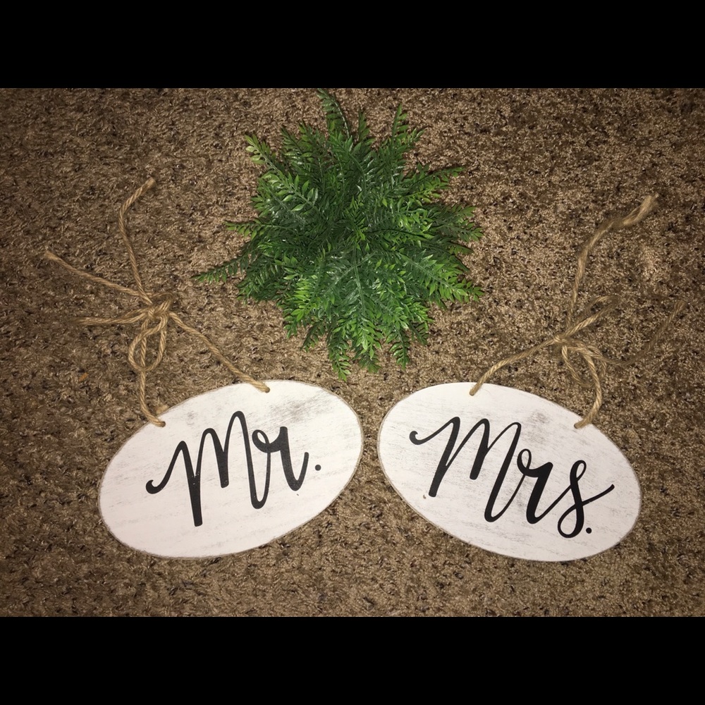 Mr. And Mrs. signs